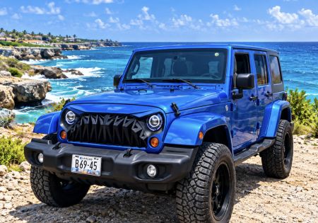 Jeep Wrangler Sahara blauw